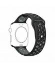 Oddychający silikonowy zegarek na pasek Apple Watch 5 4 3 2 1 38MM 42MM sportowy zegarek gumowy pasek na Nike + iwatch 40mm 44mm