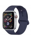 Opaska na zegarek Apple 5 4 miękki silikon sport 38MM 42MM opaski gumowy pasek na Iwatch seria 3 2 40mm 44mm akcesoria