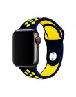 Sportowy pasek silikonowy dla pasek do apple watch 4 5 44mm 40mm 42mm 38mm iwatch 5/4/3/2/1 bransoletka gumowa bransoletka do ze