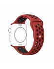 Oddychający silikonowy zegarek na pasek Apple Watch 5 4 3 2 1 38MM 42MM sportowy zegarek gumowy pasek na Nike + iwatch 40mm 44mm