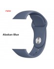 Silikonowy pasek na pasek do apple watch 44mm 40mm korea iwatch5/4/3/2 38mm 42mm monochromatyczny silikonowa bransoletka apple w