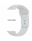 Silikonowy pasek na pasek do apple watch 44mm 40mm korea iwatch5/4/3/2 38mm 42mm monochromatyczny silikonowa bransoletka apple w