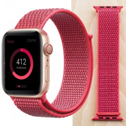 Wysokiej jakości Nylon Sport Loop zamiennik dla pasek do apple watch serii 5 4 3 2 1 miękkie oddychające tkany pasek 44mm iwatch