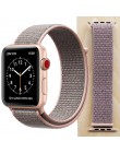 Wysokiej jakości Nylon Sport Loop zamiennik dla pasek do apple watch serii 5 4 3 2 1 miękkie oddychające tkany pasek 44mm iwatch