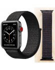 Wysokiej jakości Nylon Sport Loop zamiennik dla pasek do apple watch serii 5 4 3 2 1 miękkie oddychające tkany pasek 44mm iwatch