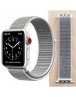 Wysokiej jakości Nylon Sport Loop zamiennik dla pasek do apple watch serii 5 4 3 2 1 miękkie oddychające tkany pasek 44mm iwatch