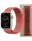 Wysokiej jakości Nylon Sport Loop zamiennik dla pasek do apple watch serii 5 4 3 2 1 miękkie oddychające tkany pasek 44mm iwatch