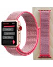 Wysokiej jakości Nylon Sport Loop zamiennik dla pasek do apple watch serii 5 4 3 2 1 miękkie oddychające tkany pasek 44mm iwatch