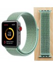 Wysokiej jakości Nylon Sport Loop zamiennik dla pasek do apple watch serii 5 4 3 2 1 miękkie oddychające tkany pasek 44mm iwatch