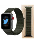 Wysokiej jakości Nylon Sport Loop zamiennik dla pasek do apple watch serii 5 4 3 2 1 miękkie oddychające tkany pasek 44mm iwatch