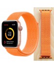 Wysokiej jakości Nylon Sport Loop zamiennik dla pasek do apple watch serii 5 4 3 2 1 miękkie oddychające tkany pasek 44mm iwatch