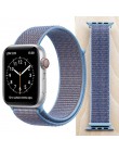 Wysokiej jakości Nylon Sport Loop zamiennik dla pasek do apple watch serii 5 4 3 2 1 miękkie oddychające tkany pasek 44mm iwatch