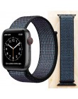 Wysokiej jakości Nylon Sport Loop zamiennik dla pasek do apple watch serii 5 4 3 2 1 miękkie oddychające tkany pasek 44mm iwatch