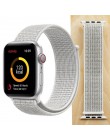 Wysokiej jakości Nylon Sport Loop zamiennik dla pasek do apple watch serii 5 4 3 2 1 miękkie oddychające tkany pasek 44mm iwatch