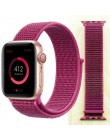 Wysokiej jakości Nylon Sport Loop zamiennik dla pasek do apple watch serii 5 4 3 2 1 miękkie oddychające tkany pasek 44mm iwatch