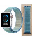 Wysokiej jakości Nylon Sport Loop zamiennik dla pasek do apple watch serii 5 4 3 2 1 miękkie oddychające tkany pasek 44mm iwatch