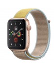 Wysokiej jakości Nylon Sport Loop zamiennik dla pasek do apple watch serii 5 4 3 2 1 miękkie oddychające tkany pasek 44mm iwatch