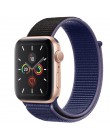 Wysokiej jakości Nylon Sport Loop zamiennik dla pasek do apple watch serii 5 4 3 2 1 miękkie oddychające tkany pasek 44mm iwatch