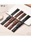 STJ skóra cielęca Watchband 18mm 19mm 20mm 21mm 22mm 24mm kobiety mężczyźni pasek do Tissot Seiko zegarek opaska akcesoria opask