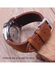 Od zegarków 18 20 22mm włoska skóra naturalna ciemnobrązowy czarny mężczyzna kobiety Handmade Vintage Wrist Watch Band Strap met