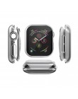 360 wąski zegarek pokrywa dla Apple Watch Case 5 4 3 2 1 42MM 38MM miękkie jasne z TPU na ekran Protector dla iWatch 4 3 44MM 40