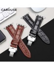 Carouse prawdziwej skóry cielęcej skórzany pasek do zegarka dla pasek do Apple Watch serii 5/4/3/2 38mm 42mm dla Apple zegarek p