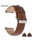 BEAFIRY skóra garbowana olejem 22mm 20mm 18mm Watchband Quick Release Watch Band pasek brązowy dla mężczyzn kobiety kompatybilny