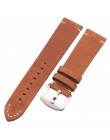 Od zegarków 18 20 22mm włoska skóra naturalna ciemnobrązowy czarny mężczyzna kobiety Handmade Vintage Wrist Watch Band Strap met