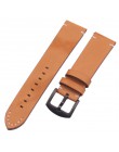 Od zegarków 18 20 22mm włoska skóra naturalna ciemnobrązowy czarny mężczyzna kobiety Handmade Vintage Wrist Watch Band Strap met