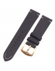 Od zegarków 18 20 22mm włoska skóra naturalna ciemnobrązowy czarny mężczyzna kobiety Handmade Vintage Wrist Watch Band Strap met