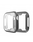 360 wąski zegarek pokrywa dla Apple Watch Case 5 4 3 2 1 42MM 38MM miękkie jasne z TPU na ekran Protector dla iWatch 4 3 44MM 40