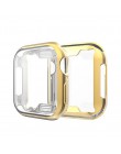 360 wąski zegarek pokrywa dla Apple Watch Case 5 4 3 2 1 42MM 38MM miękkie jasne z TPU na ekran Protector dla iWatch 4 3 44MM 40