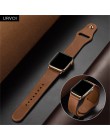 URVOI pasmo dla apple watch series 5/4 3/2/1 pasek do iwatch 40 44mm opaska sportowa prawdziwej Swift skóry Pin i na rzep ręczni