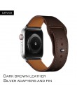 URVOI pasmo dla apple watch series 5/4 3/2/1 pasek do iwatch 40 44mm opaska sportowa prawdziwej Swift skóry Pin i na rzep ręczni