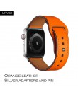 URVOI pasmo dla apple watch series 5/4 3/2/1 pasek do iwatch 40 44mm opaska sportowa prawdziwej Swift skóry Pin i na rzep ręczni