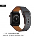 URVOI pasmo dla apple watch series 5/4 3/2/1 pasek do iwatch 40 44mm opaska sportowa prawdziwej Swift skóry Pin i na rzep ręczni