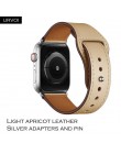 URVOI pasmo dla apple watch series 5/4 3/2/1 pasek do iwatch 40 44mm opaska sportowa prawdziwej Swift skóry Pin i na rzep ręczni