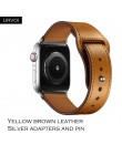 URVOI pasmo dla apple watch series 5/4 3/2/1 pasek do iwatch 40 44mm opaska sportowa prawdziwej Swift skóry Pin i na rzep ręczni