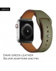 URVOI pasmo dla apple watch series 5/4 3/2/1 pasek do iwatch 40 44mm opaska sportowa prawdziwej Swift skóry Pin i na rzep ręczni