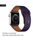 URVOI pasmo dla apple watch series 5/4 3/2/1 pasek do iwatch 40 44mm opaska sportowa prawdziwej Swift skóry Pin i na rzep ręczni