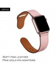 URVOI pasmo dla apple watch series 5/4 3/2/1 pasek do iwatch 40 44mm opaska sportowa prawdziwej Swift skóry Pin i na rzep ręczni