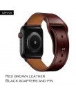 URVOI pasmo dla apple watch series 5/4 3/2/1 pasek do iwatch 40 44mm opaska sportowa prawdziwej Swift skóry Pin i na rzep ręczni