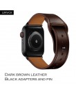 URVOI pasmo dla apple watch series 5/4 3/2/1 pasek do iwatch 40 44mm opaska sportowa prawdziwej Swift skóry Pin i na rzep ręczni