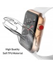 Zegarek pokrywy skrzynka dla Apple obserwować 42mm przypadku serii 4 3 2 1 zespół 40mm 44mm cienkie etui z TPU miękki ochraniacz