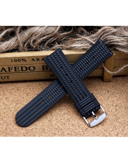 Dla Sharkey MM300 SBDX001/012/01 6105 miękkie z gumy wafel Watch Band 20MM 22MM DIY wymień