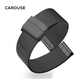 Carouse Milanese pasek do zegarka ze stali nierdzewnej 12/13/14/16/17 18mm 19mm 20mm 22mm Watchband do Samsung Galaxy Watch 42/4