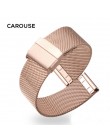 Carouse Milanese pasek do zegarka ze stali nierdzewnej 12/13/14/16/17 18mm 19mm 20mm 22mm Watchband do Samsung Galaxy Watch 42/4