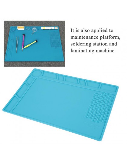 34cm x 23cm silikonowa podkładka izolacyjna termostabilna antykorozyjna do naprawy zegarków podkładka robocza mata stacja lutown