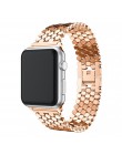 JANSIN link ze stalowy pasek na pasek do apple watch 42mm/38mm/40mm/44mm pasek do zegarka w formie bransolety do pasków iwatch s