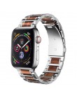 Drewniane czerwone drzewo sandałowe pasek na pasek do apple watch 44mm 40mm 42mm 38mm iwatch apple iwatch 5/4/3/2/1 ogniwo ze st